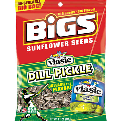 BIGS Dill Pickle Sunflower Seeds 5.35 oz Pegged