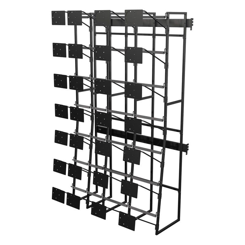 81 in. H X 48 in. W X 28 in. D Black Metal Irrigation Tubing Rack