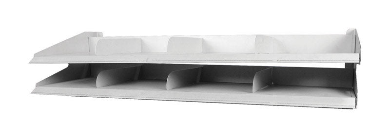 8 in. H X 40 in. W X 12 in. D Gray Metal Bulk Sandpaper Rack