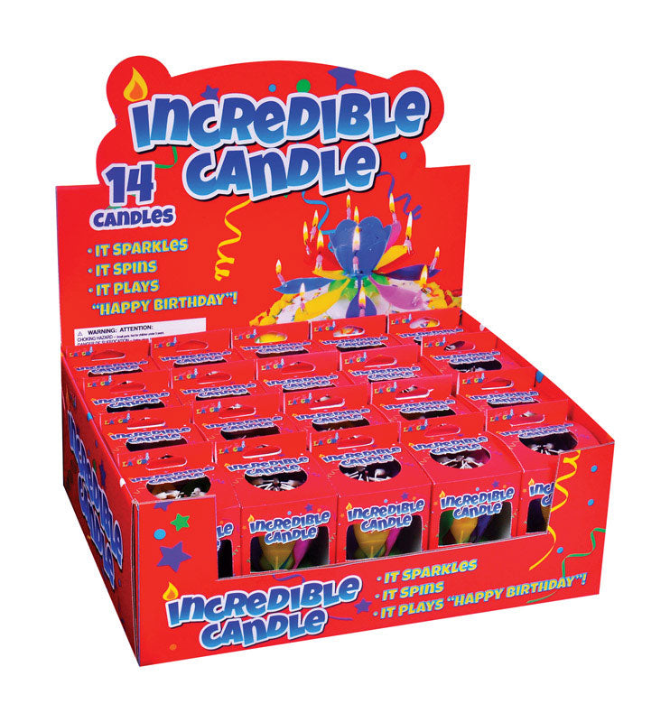Just For Laughs Incredible Candle Celebration Birthday Candle Plastic
