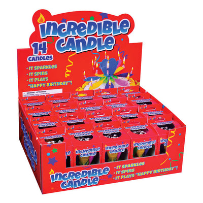Just For Laughs Incredible Candle Celebration Birthday Candle Plastic