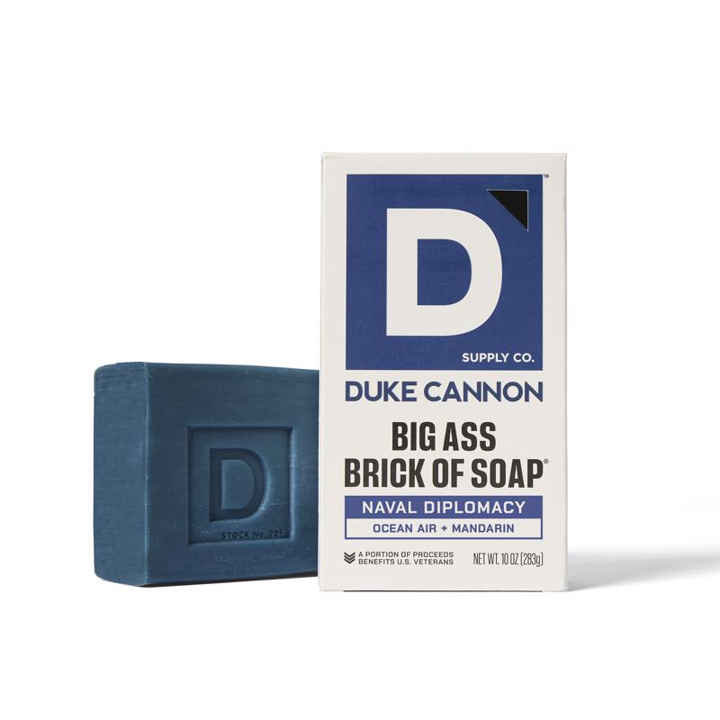 Duke Cannon Naval Diplomacy Ocean Air + Mandarin Scent Bar Soap 10 oz