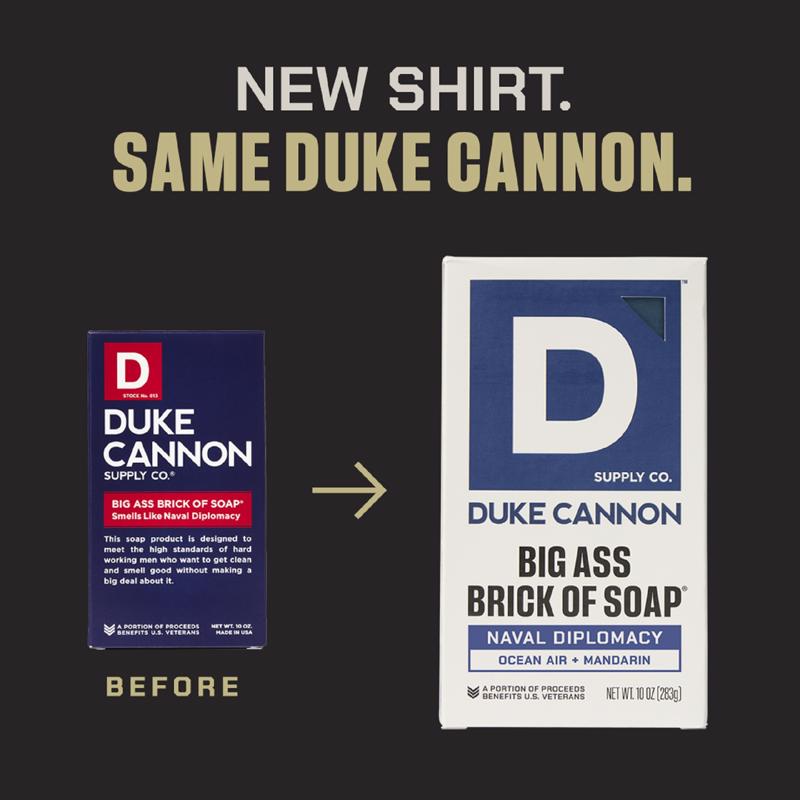 Duke Cannon Naval Diplomacy Ocean Air + Mandarin Scent Bar Soap 10 oz