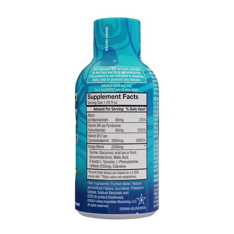 5-hour Energy Extra Strength Sugar Free Blue Raspberry Energy Shot 1.93 fl. oz.