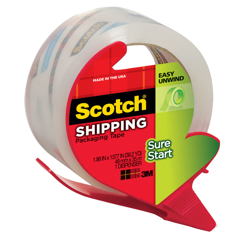 3M Scotch 1.88 in. W X 38.2 in. L Packaging Tape with Dispenser
