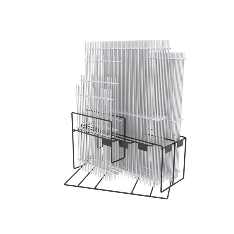 20 in. H X 27 in. W X 16 in. D Black Metal Grill Grate Display
