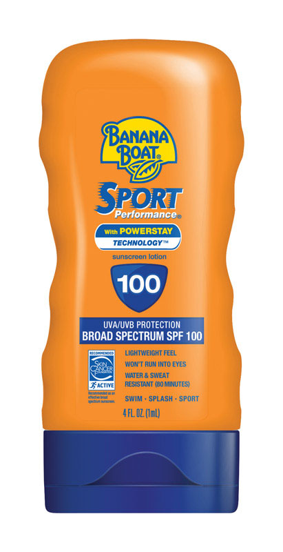 Banana Boat Sport Performance No Added Fragrance Scent Sunscreen Lotion 4 oz