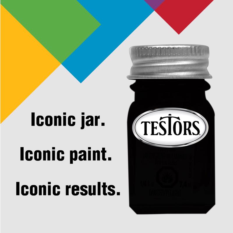 Testors Flat Black Hobby Paint 0.25 oz