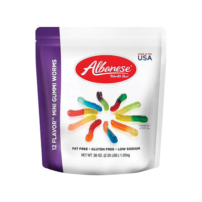 Albanese Assorted Gummi Worms 36 oz