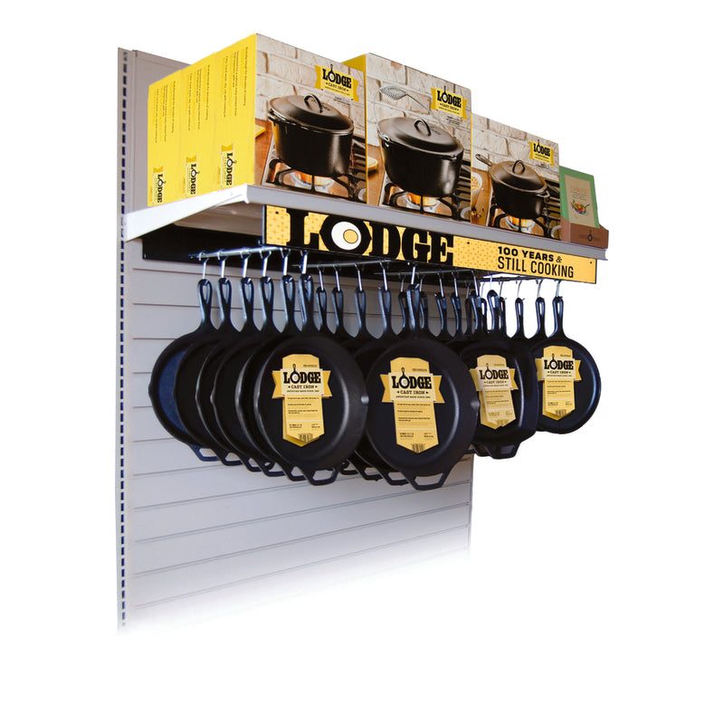 48 in. Black Steel J-Hook Shelf Displayer