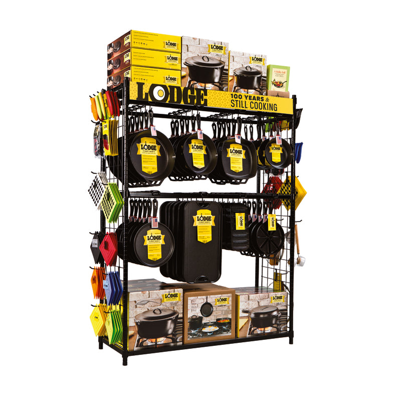 64 in. H X 18 in. W X 48 in. D Black Metal Lodge Cookware Rack