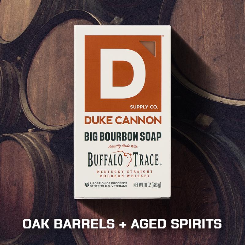 Duke Cannon Bourbon Oak Barrels + Aged Spirits Scent Bar Soap 10 oz