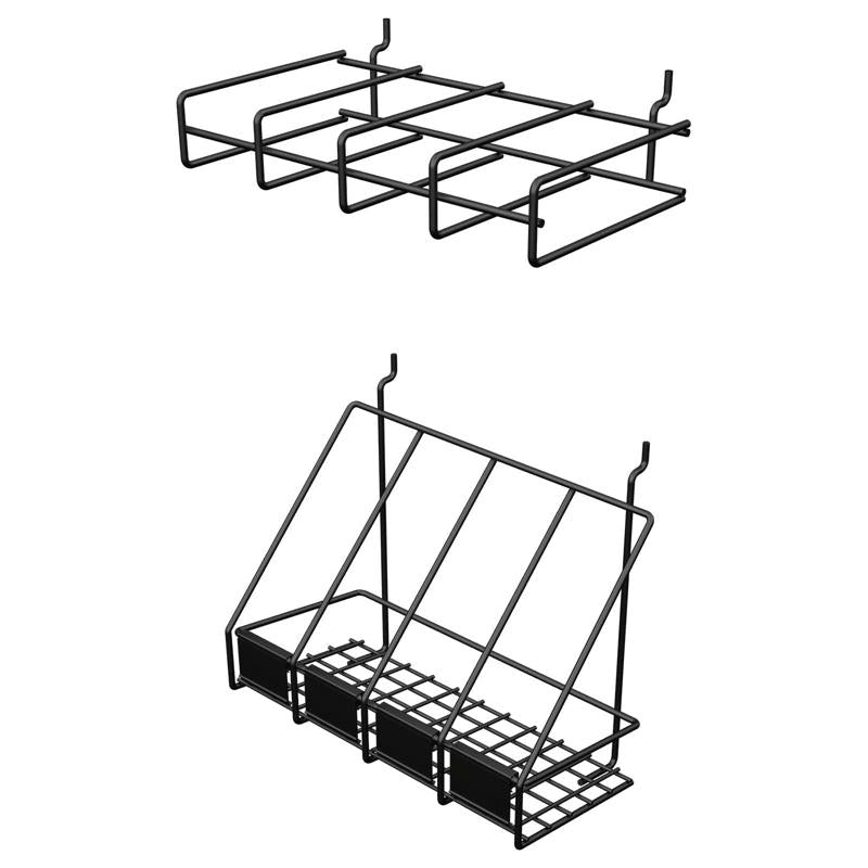 12 in. H X 7 in. W X 12 in. D Black Metal Replacement Handle Pegboard Display