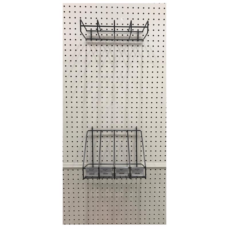12 in. H X 7 in. W X 12 in. D Black Metal Replacement Handle Pegboard Display