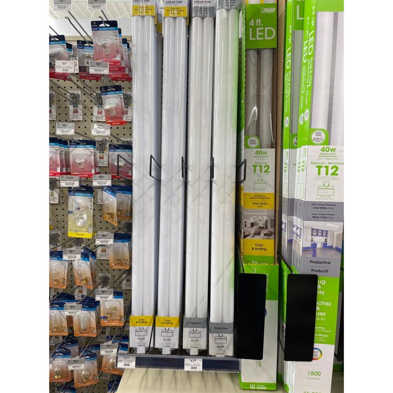 13.6 in. H X 16.44 in. W X 14.96 in. D Black Metal 4 Slot Light Bulb Pegboard Display