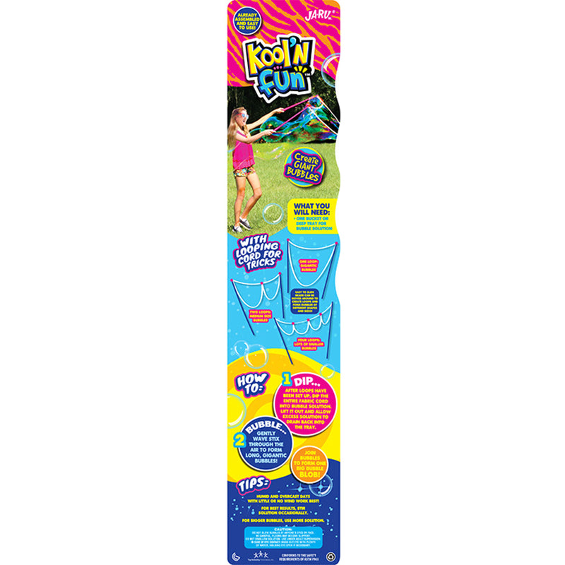 Ja-Ru Kool'N Fun Bubble Set with Wand Assorted 3 pc