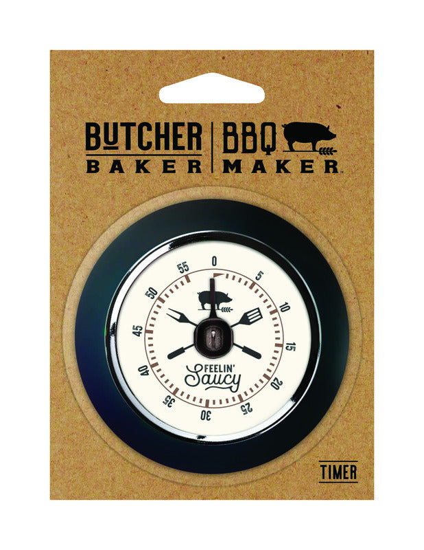 Open Road Brands Butcher Baker BBQ Maker Feelin' Saucy Timer Metal/Plastic