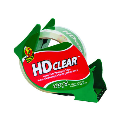 Duck HD Clear 1.88 in. W X 40 yd L Heavy-Duty Packaging Tape with Dispenser