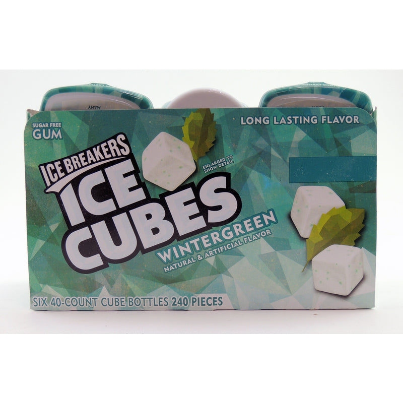 Ice Breakers Ice Cubes Sugar Free Wintergreen Chewing Gum 40 pc