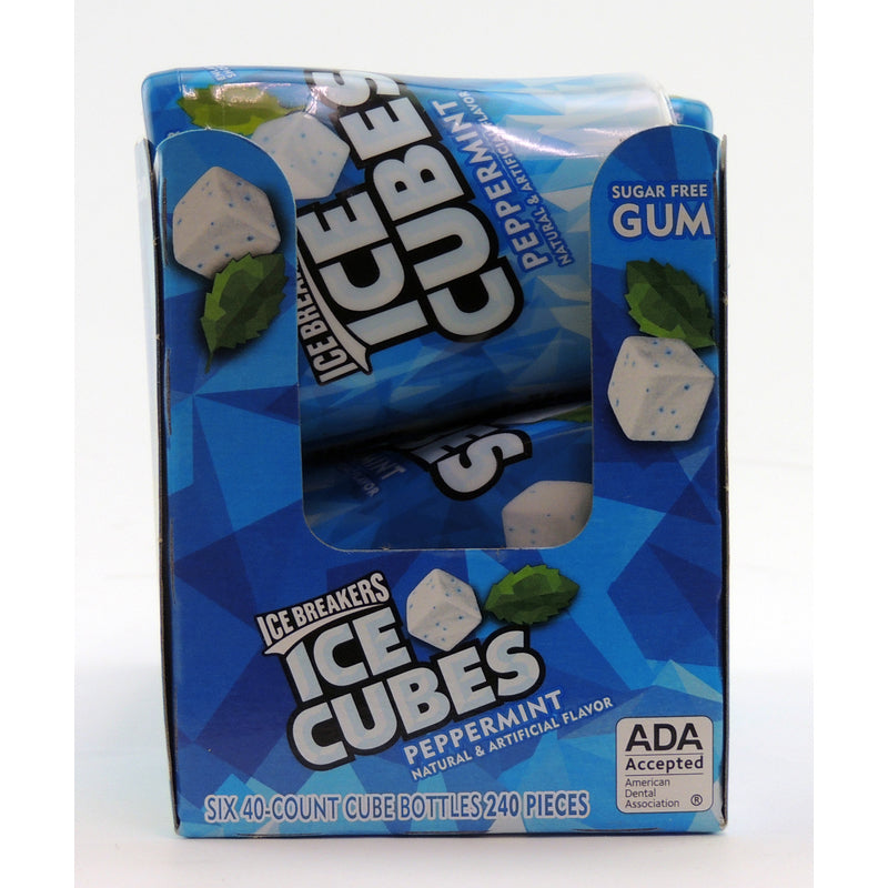 Ice Breakers Ice Cubes Sugar Free Peppermint Chewing Gum 40