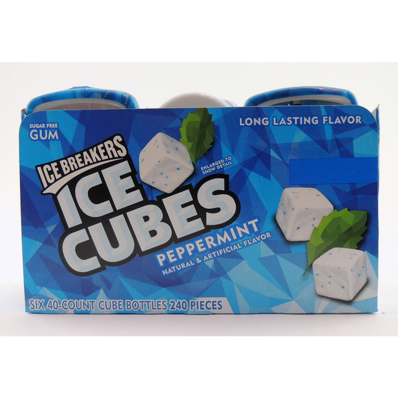 Ice Breakers Ice Cubes Sugar Free Peppermint Chewing Gum 40
