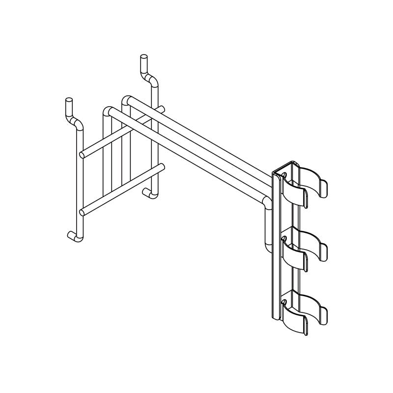 9 in. Black Metal Peg Hook 4 pk