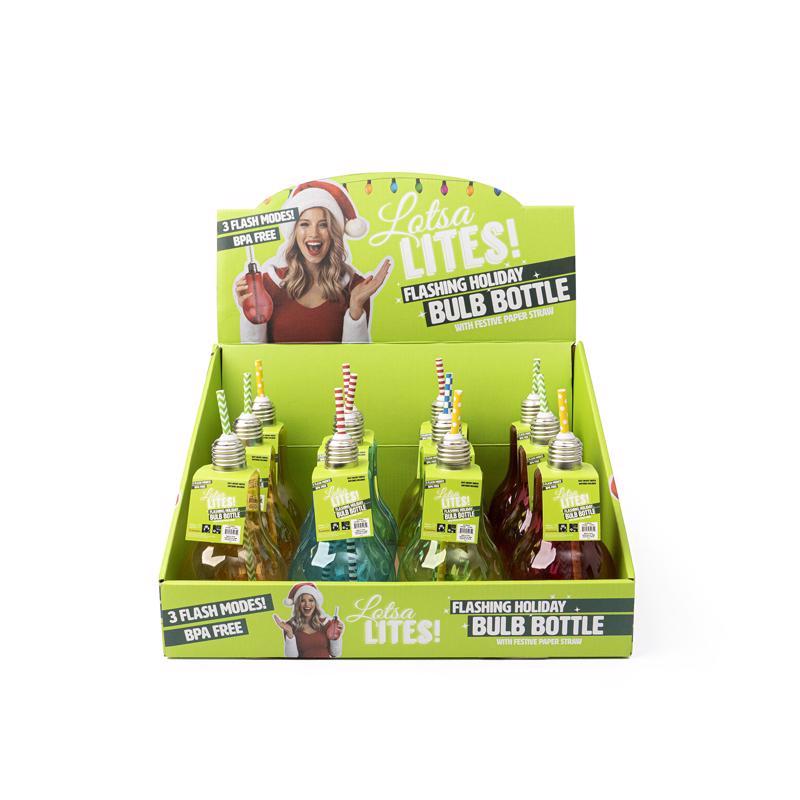DM Merchandising Lotsa Lites 12 oz Assorted BPA Free Flashing Bulb Tumbler